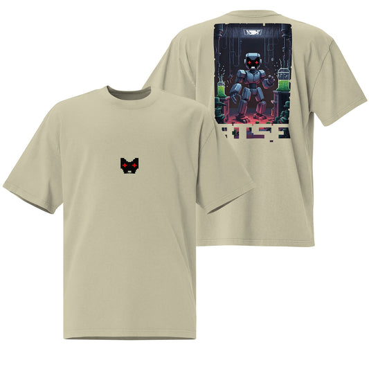 An oversized t-shirt in a soft, faded eucalyptus green shade, featuring the "Rise" design with minimalist and uplifting artwork. The relaxed fit adds comfort to this effortlessly stylish piece.