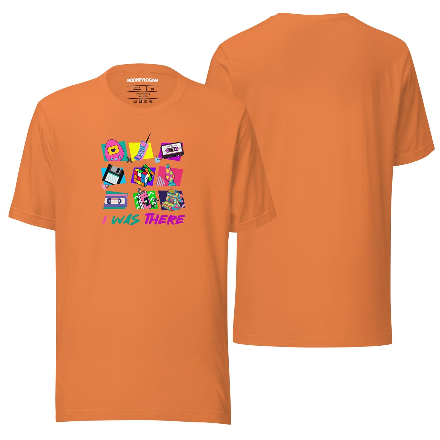 A burnt orange T-shirt with a relaxed fit, featuring the "I Was There" statement in bold text across the front. The warm, earthy tone stands out against a plain background.