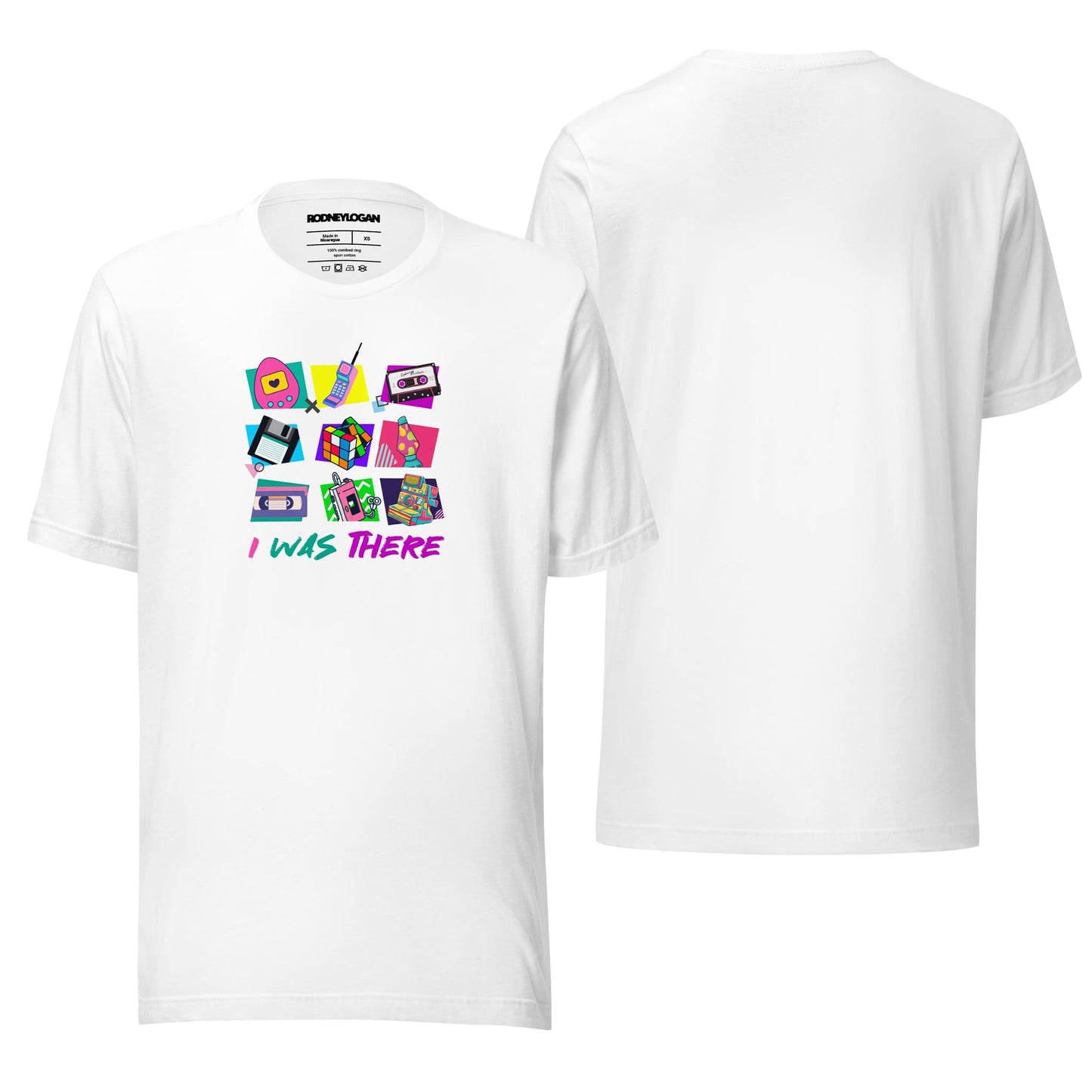 A classic white crewneck T-shirt with the "I Was There" text printed boldly on the front. The crisp, clean look of the shirt is presented against a simple background.
